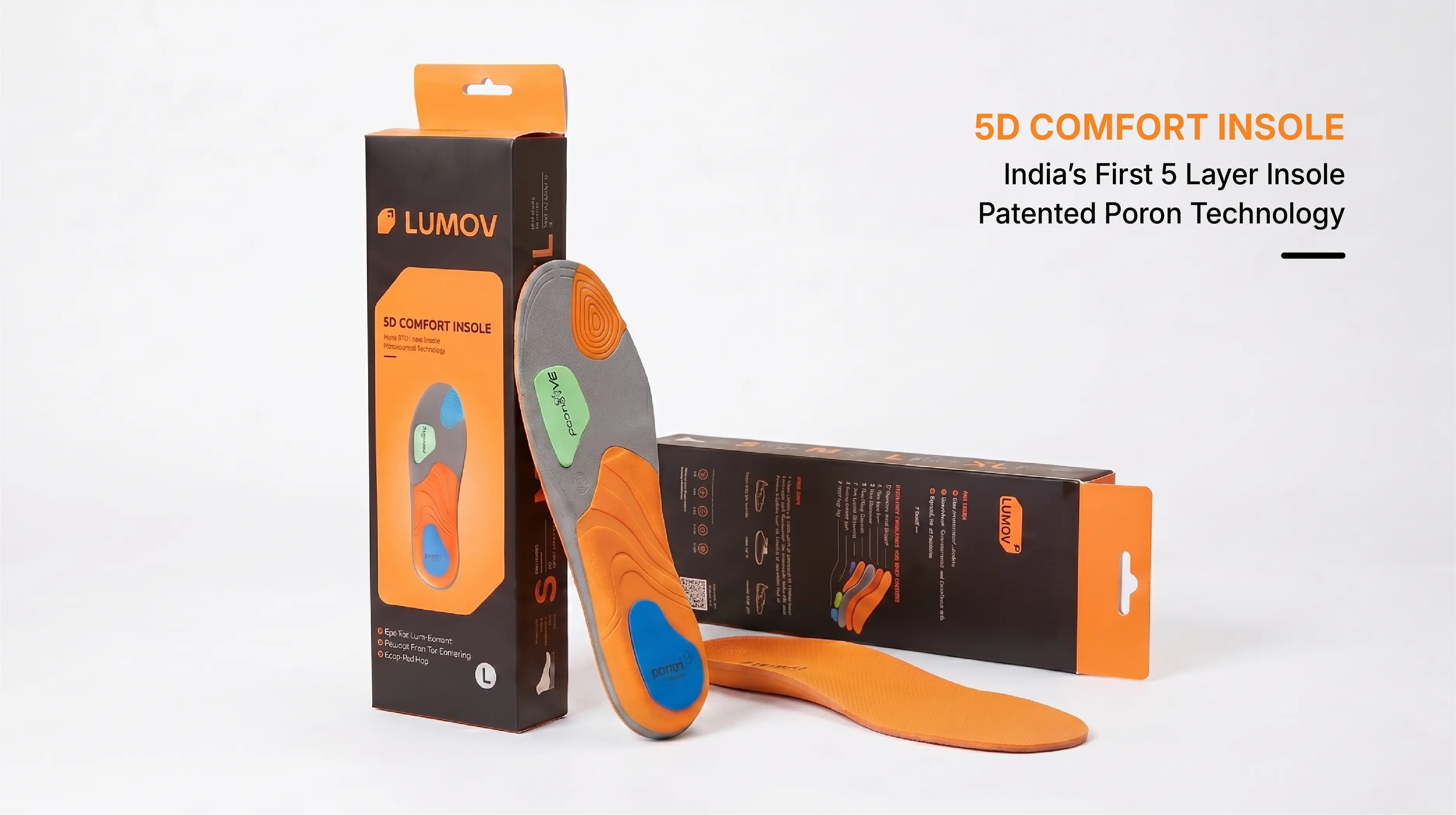 Lumov insole packaging