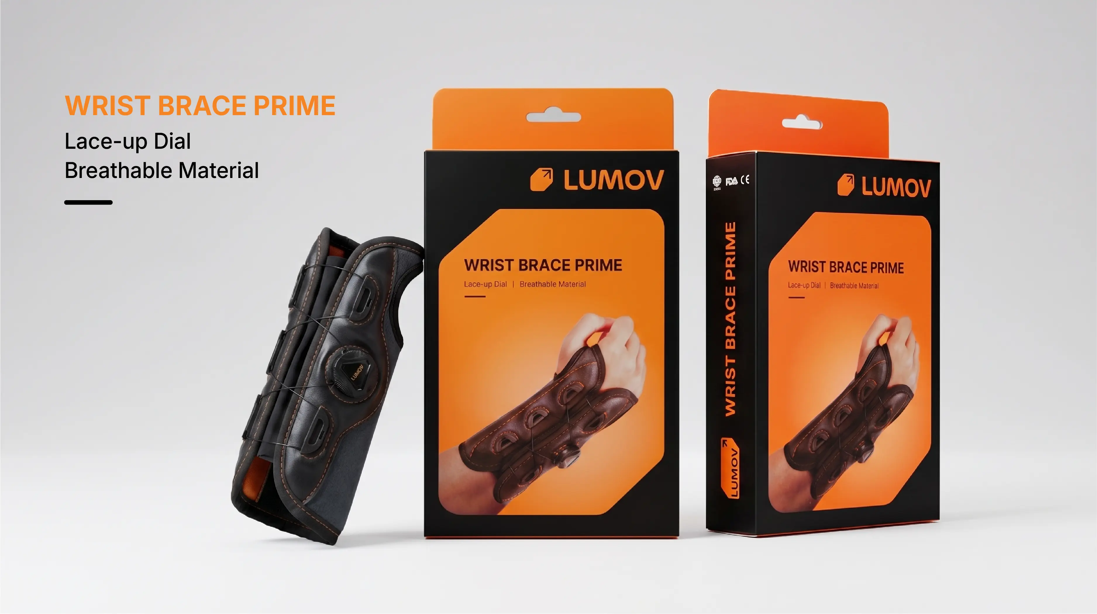 Lumov wrist brace packaging