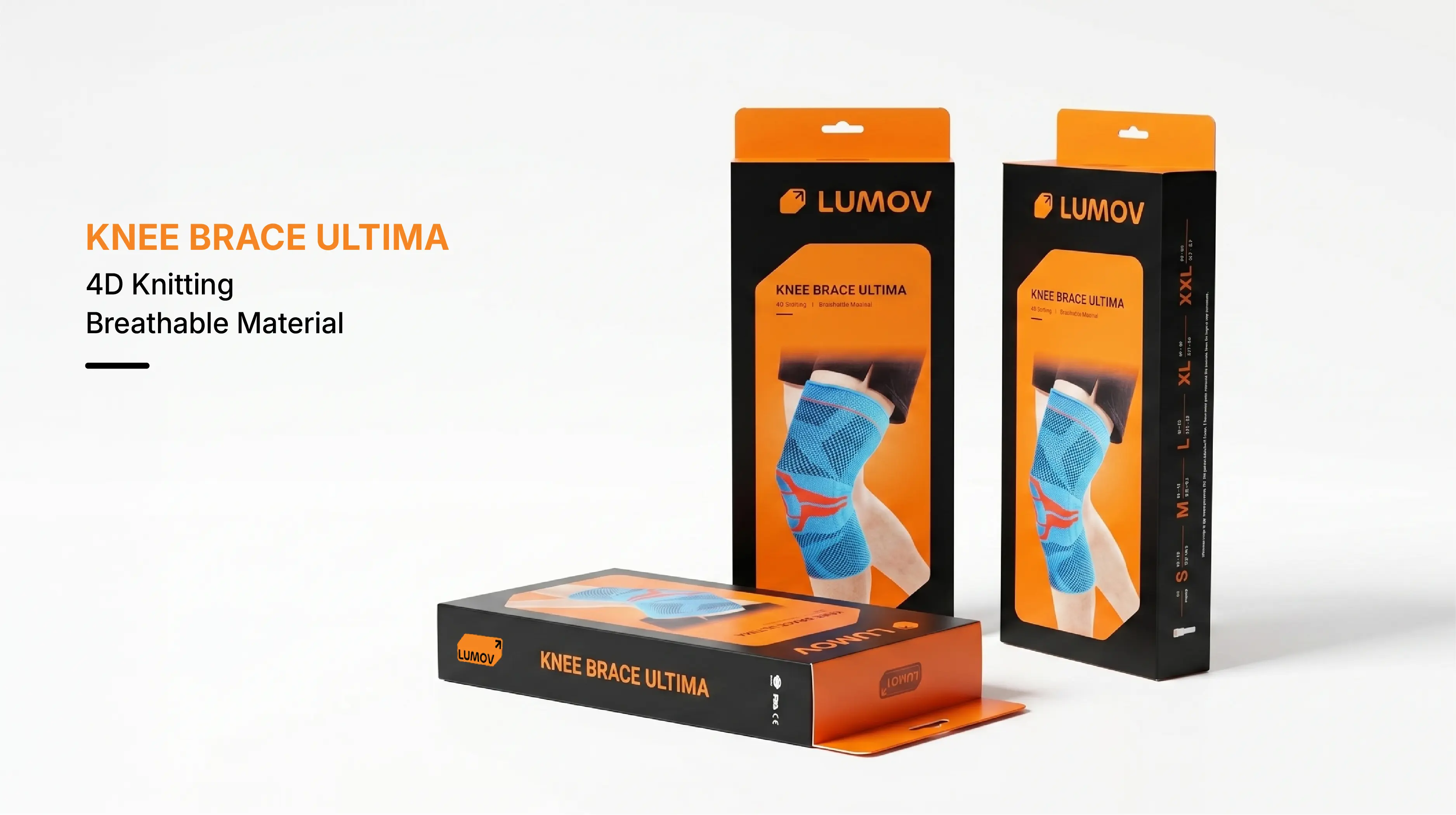 Lumov knee brace packaging